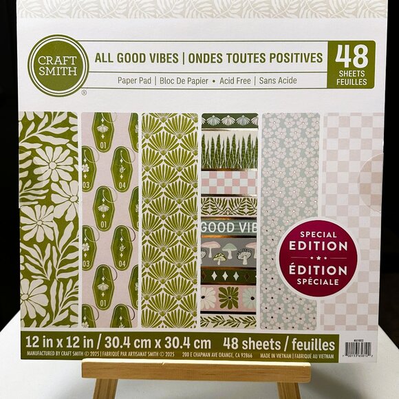 Michaels Craft Smith All Good Vibes Scrapbook/Junk Journal Pad Thick Paper NEW - Picture 1 of 11
